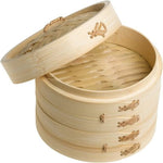 Joyce Chen 2-Tier Bamboo Steamer Baskets, 6-Inch