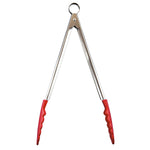 CUISIPRO - Locking Tongs 12"/30.5cm Silicone Red