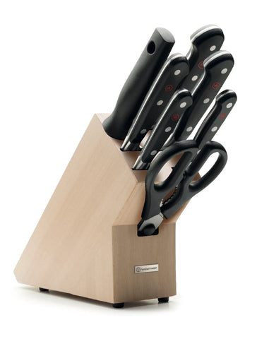 Classic - 8 pcs. Knife Block Set - Natural Beech