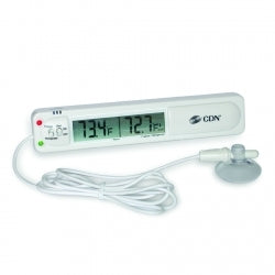 CDN Thermometer Digital Audio/Visual Fridge/Freezer Alarm w/Alert White