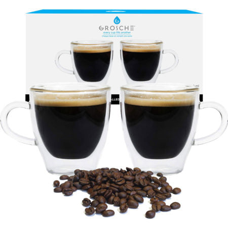 Double Walled Espresso Turin Cup - 2 x 140ml/4.7 fl. oz with handle